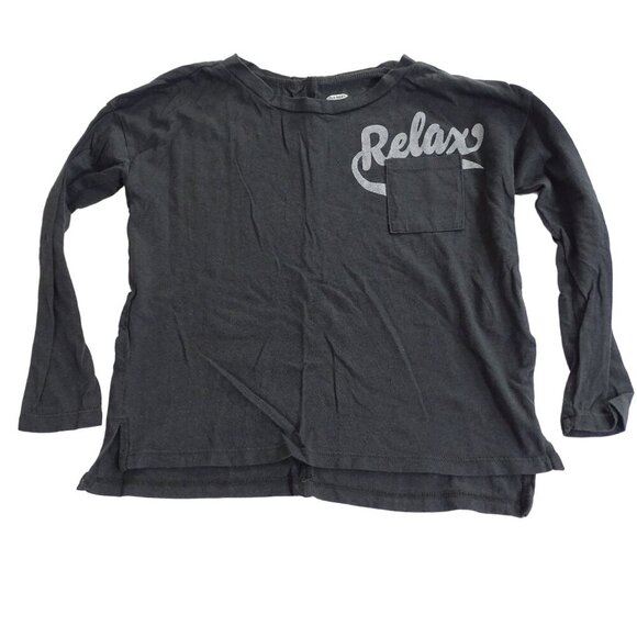 Old Navy Relax Long Sleeve Tshirt Top Kid Boys Girls XS Gray Crewneck - Picture 1 of 8